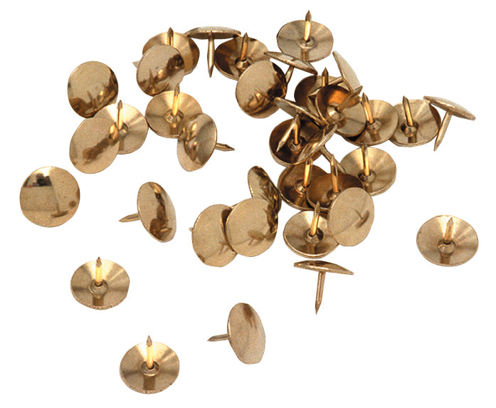 Westcott® Brass Thumb Tacks (7/16" dia.), 100/card