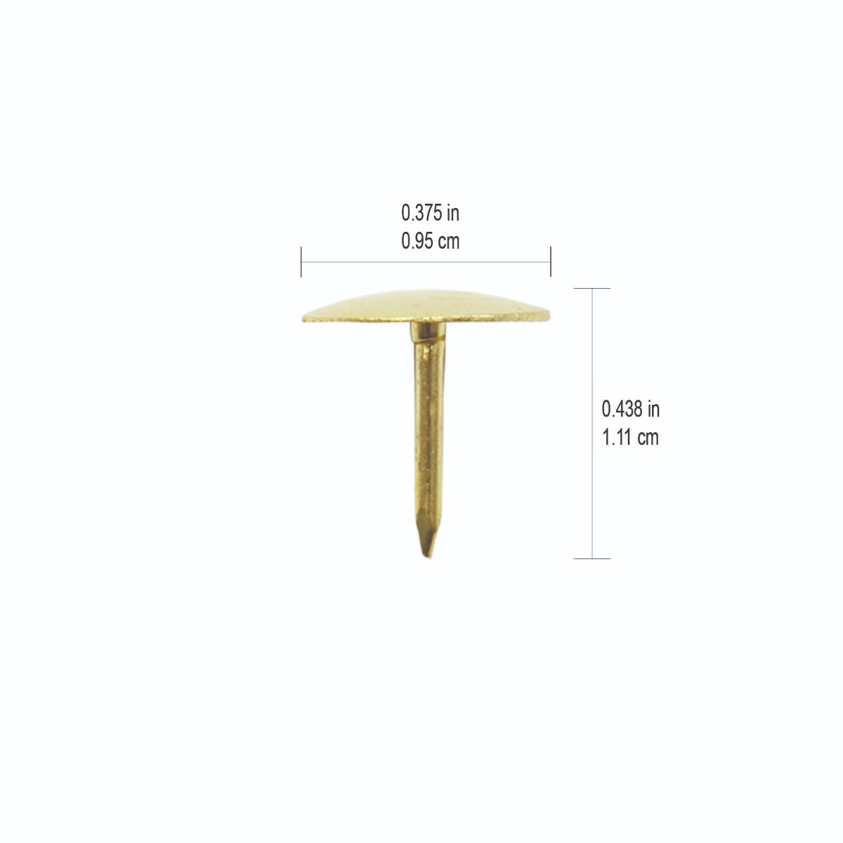 Westcott® Brass Thumb Tacks (3/8" dia.), 100/box
