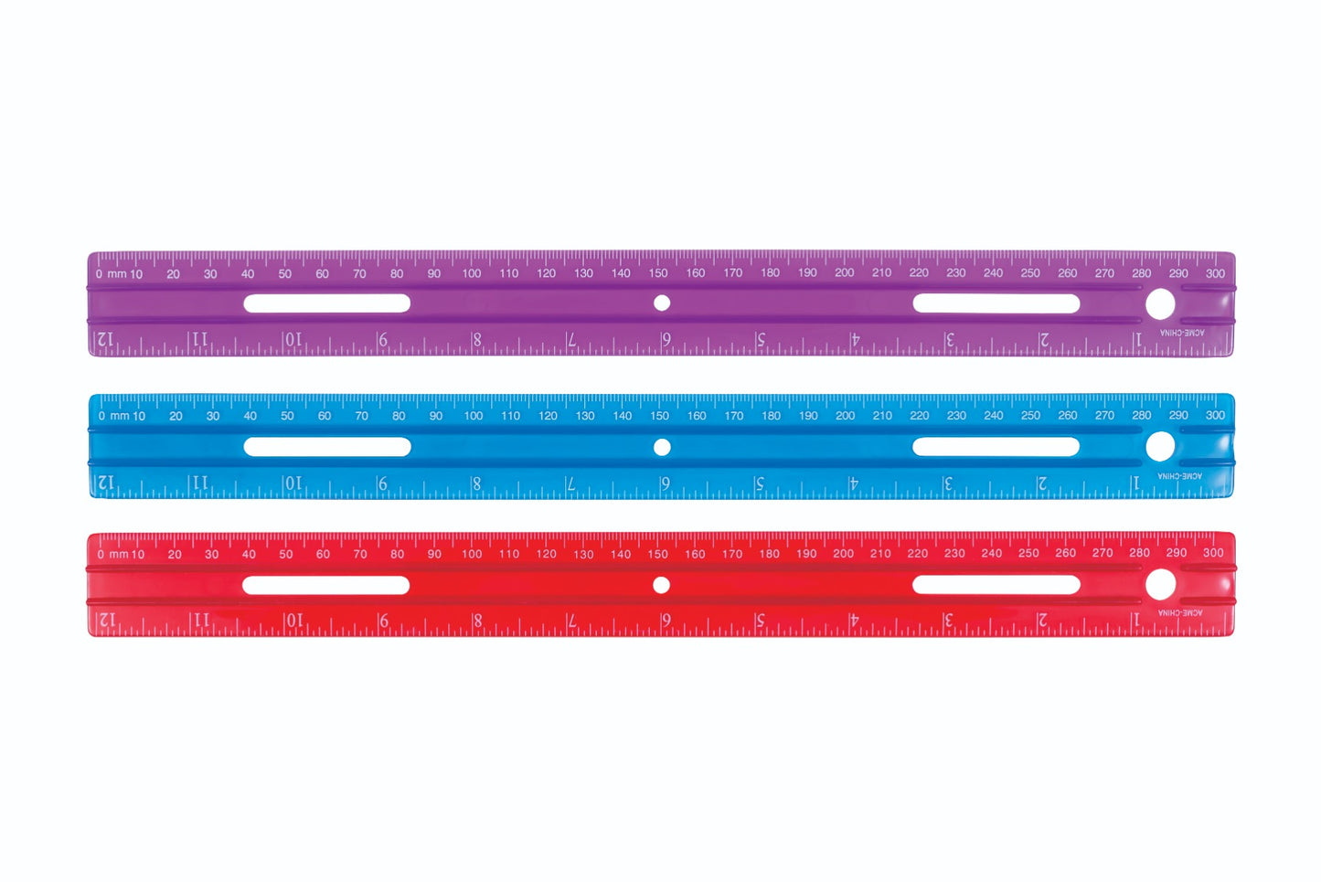Westcott® 300mm/12" Plastic Ruler with Pencil Groove