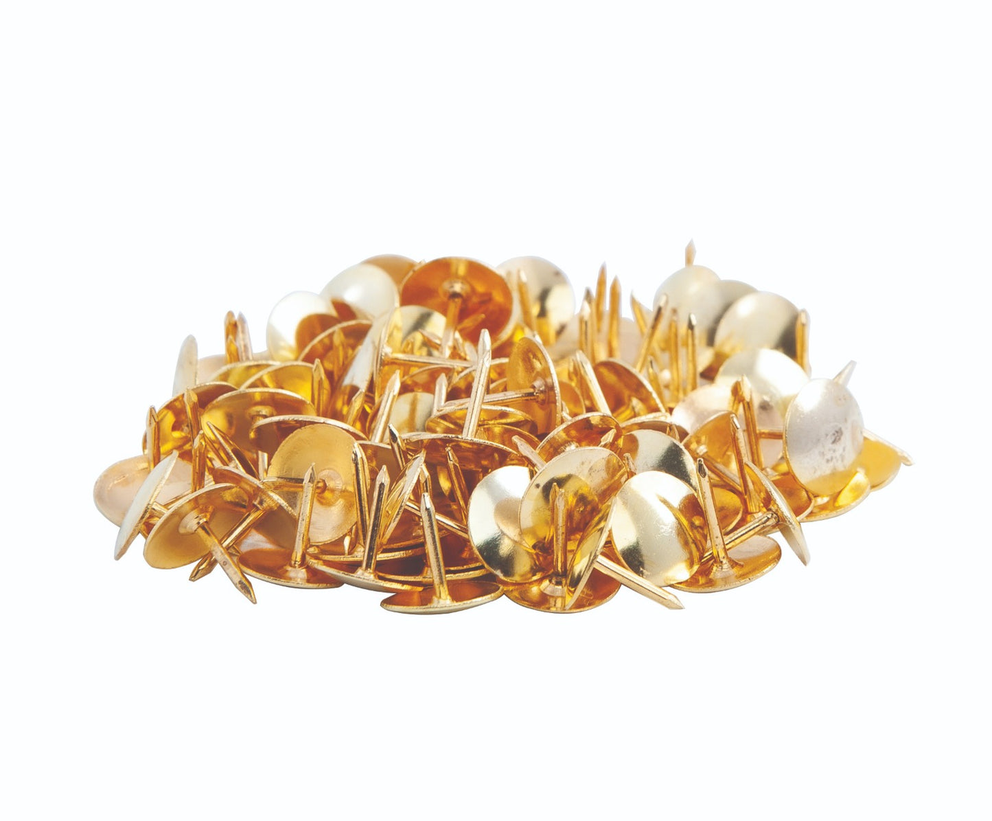 Westcott® Brass Thumb Tacks (3/8" dia.), 100/clamshell