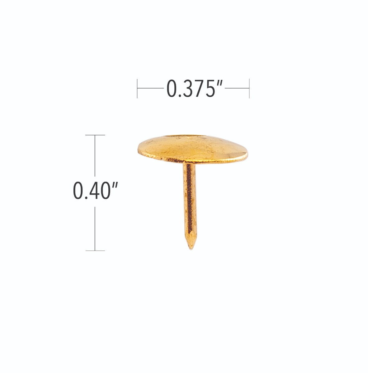 Westcott® Brass Thumb Tacks (3/8" dia.), 100/clamshell