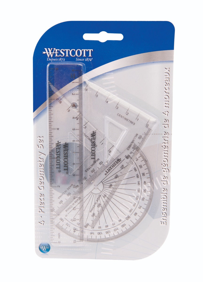 Westcott® 4 Piece Geometry Set