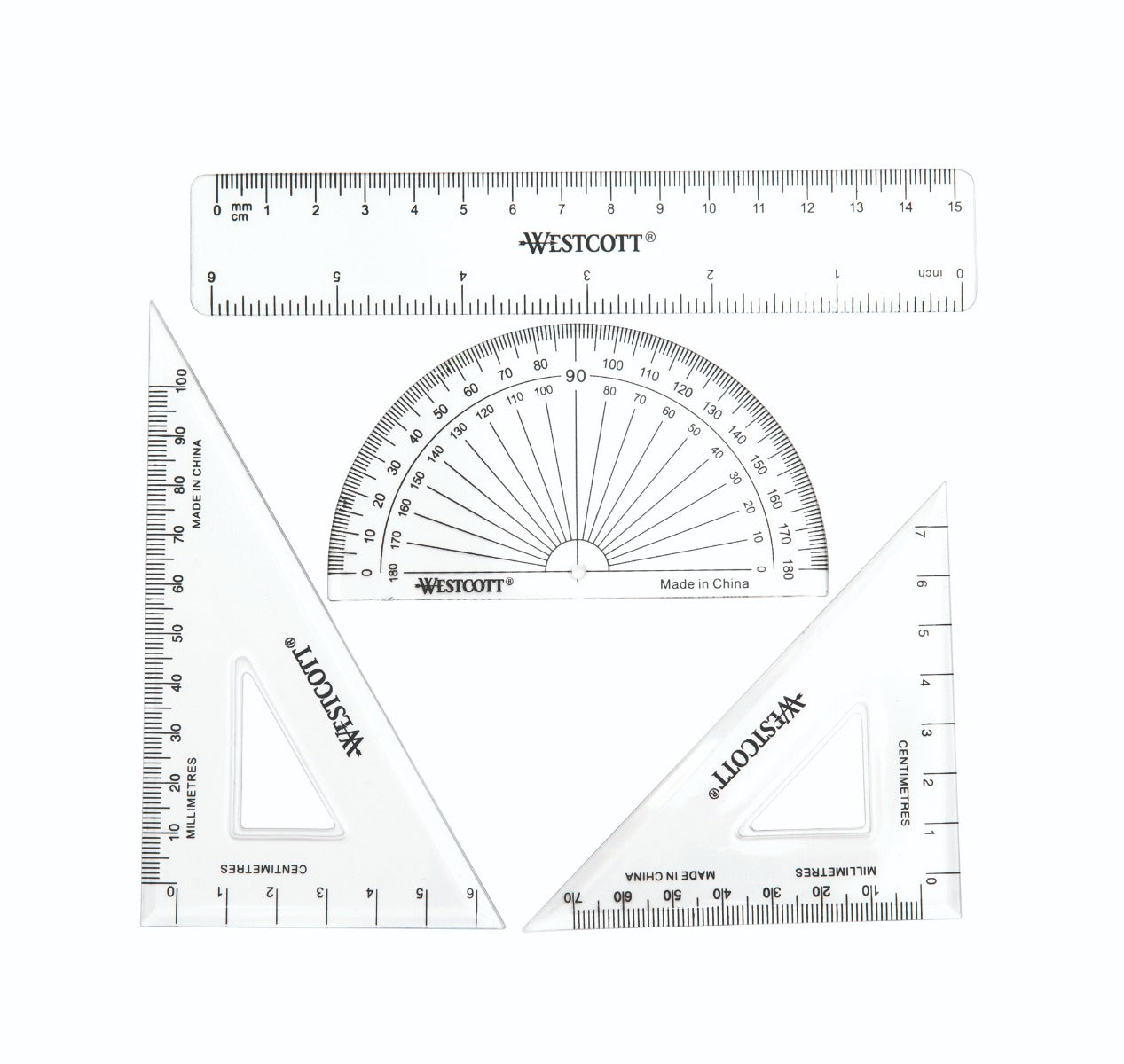 Westcott® 4 Piece Geometry Set