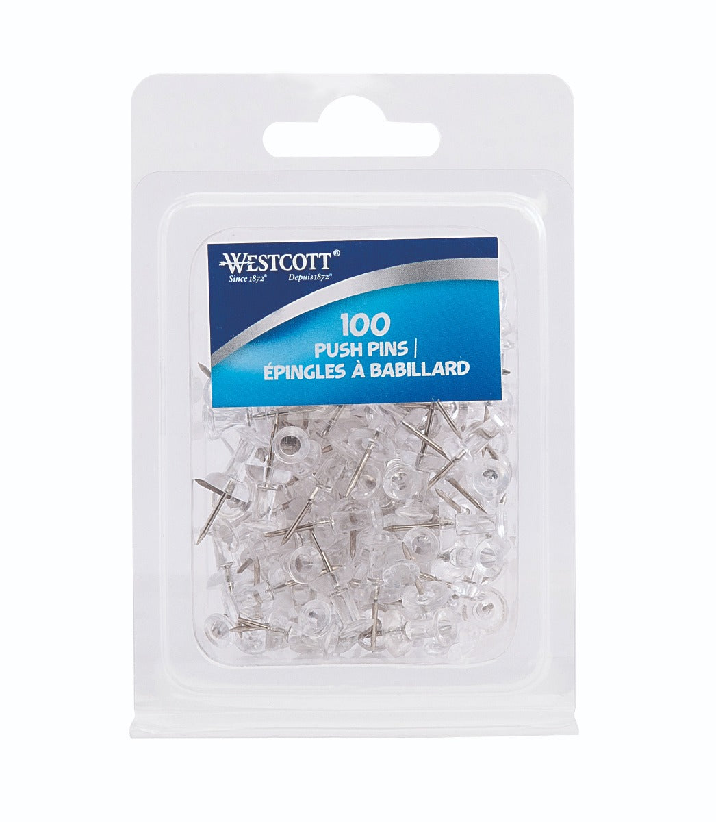 Westcott® Push pins - Clear (11165)