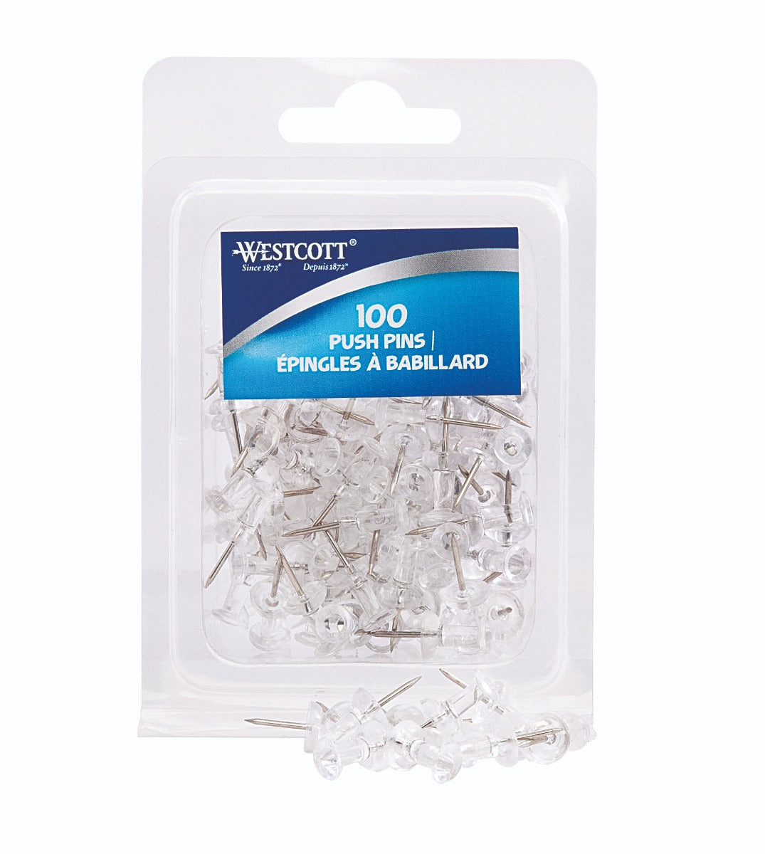 Westcott® Push pins - Clear (11165)
