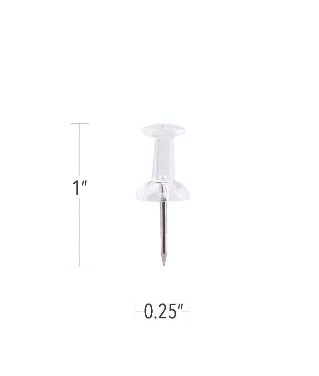 Westcott® Push pins - Clear (11165)