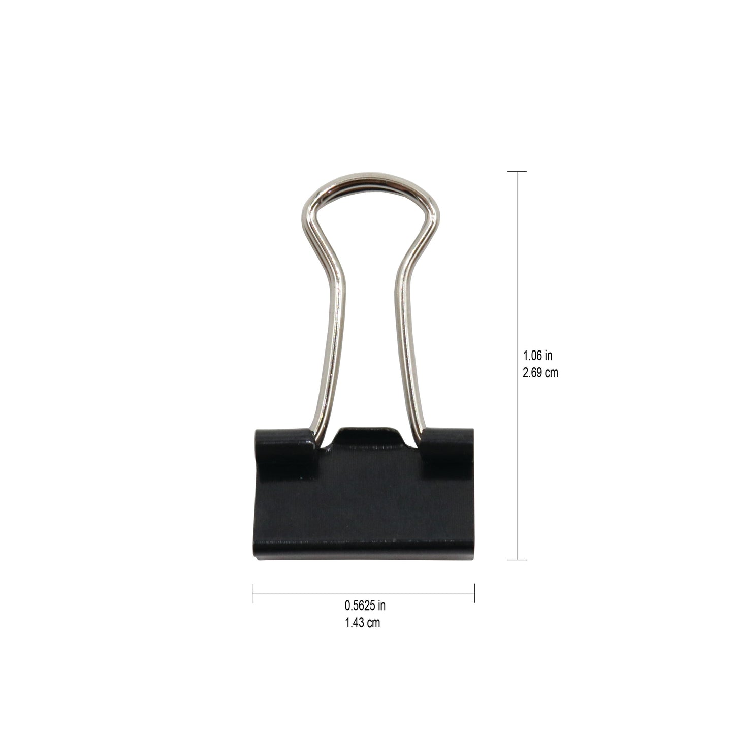 Westcott® 9/16" (14 mm) Black Fold Back Clips, 12/box