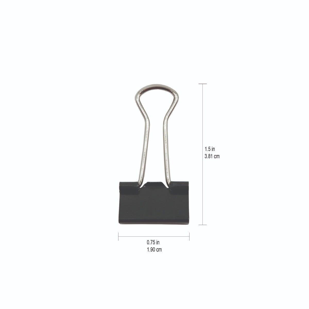 Westcott® 3/4" (19 mm) Black Fold Back Clips, 12/box