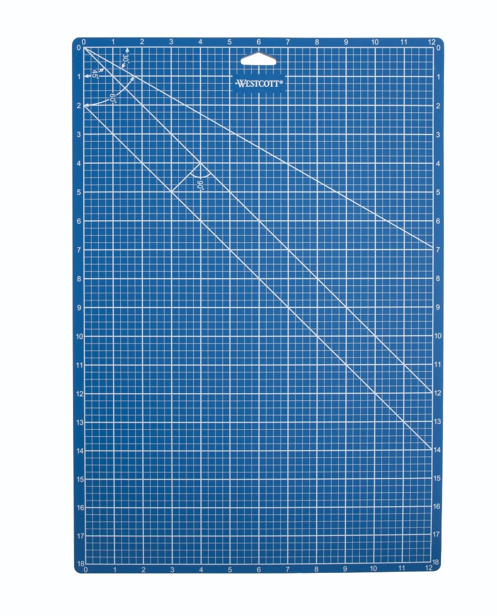 Westcott® 12"x18" Double-Sided Blue Cutting Mat