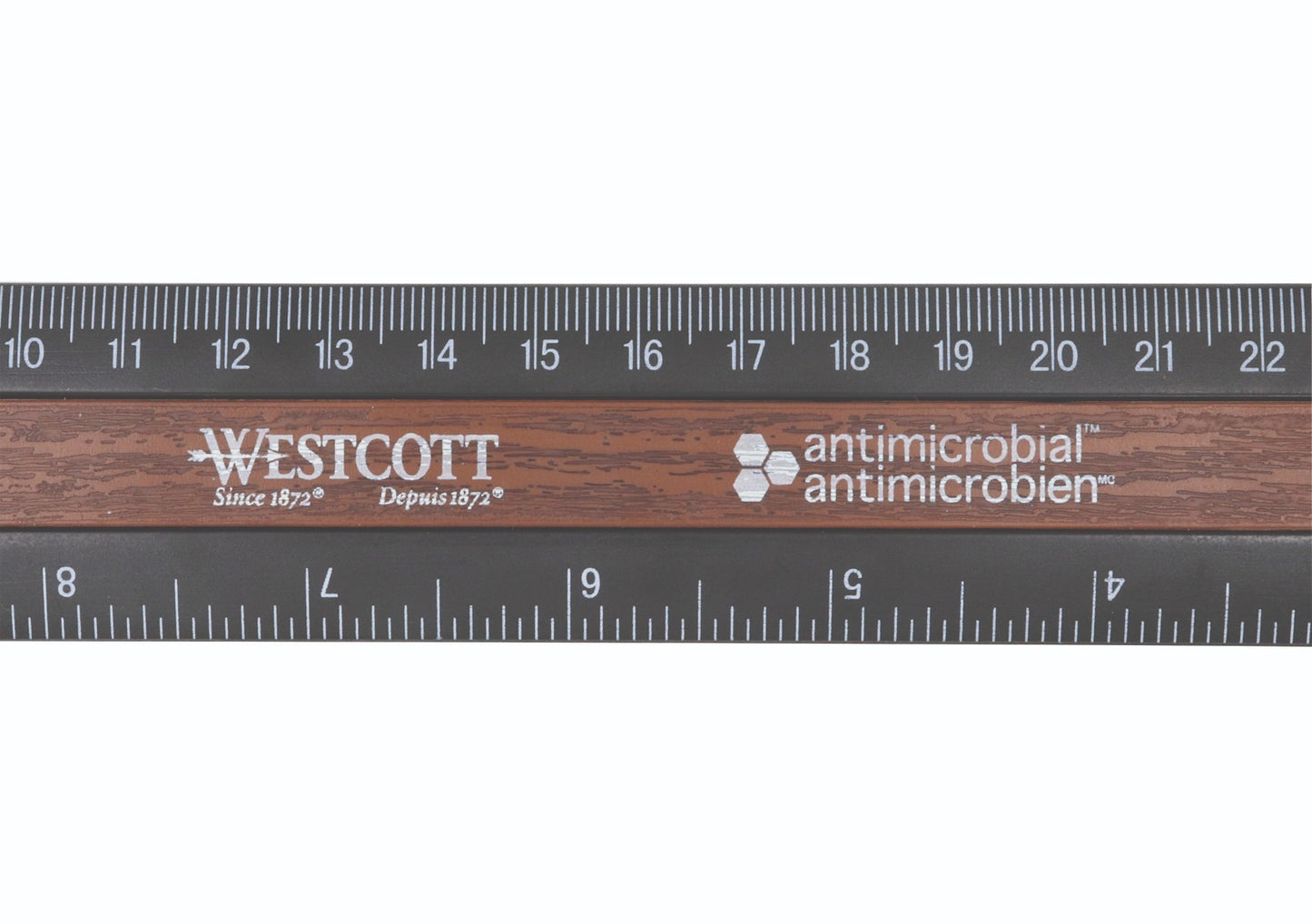 Westcott® KleenEarth® 30cm/12" Antimicrobial Wood Inlay Ruler