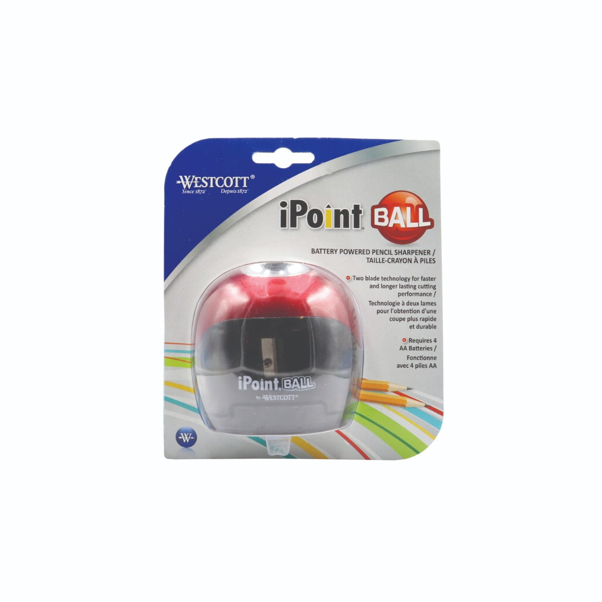 Westcott® iPoint® Ball Pencil Sharpener - Red