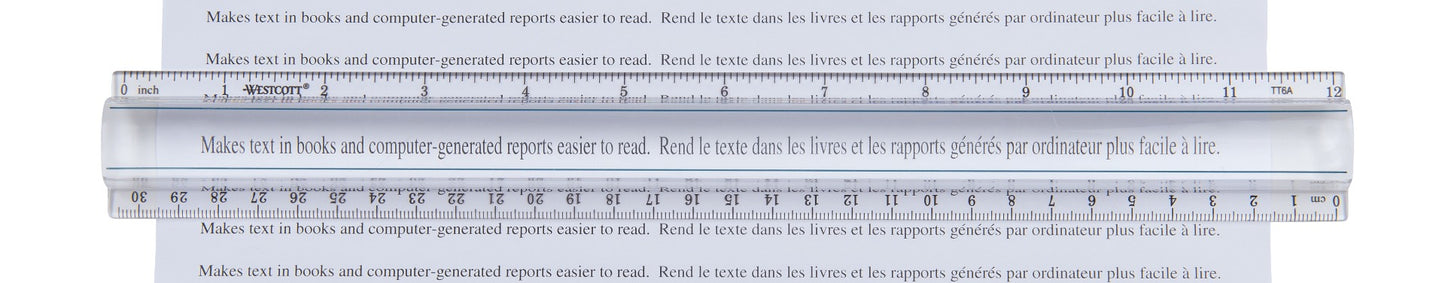 Westcott® 12"/30cm Magnifying Ruler