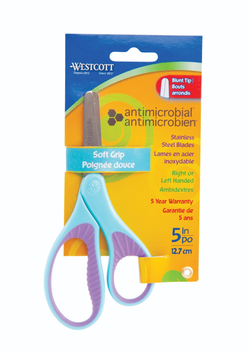 Westcott® 5" Antimicrobial Blunt Soft Handle Kids Scissors
