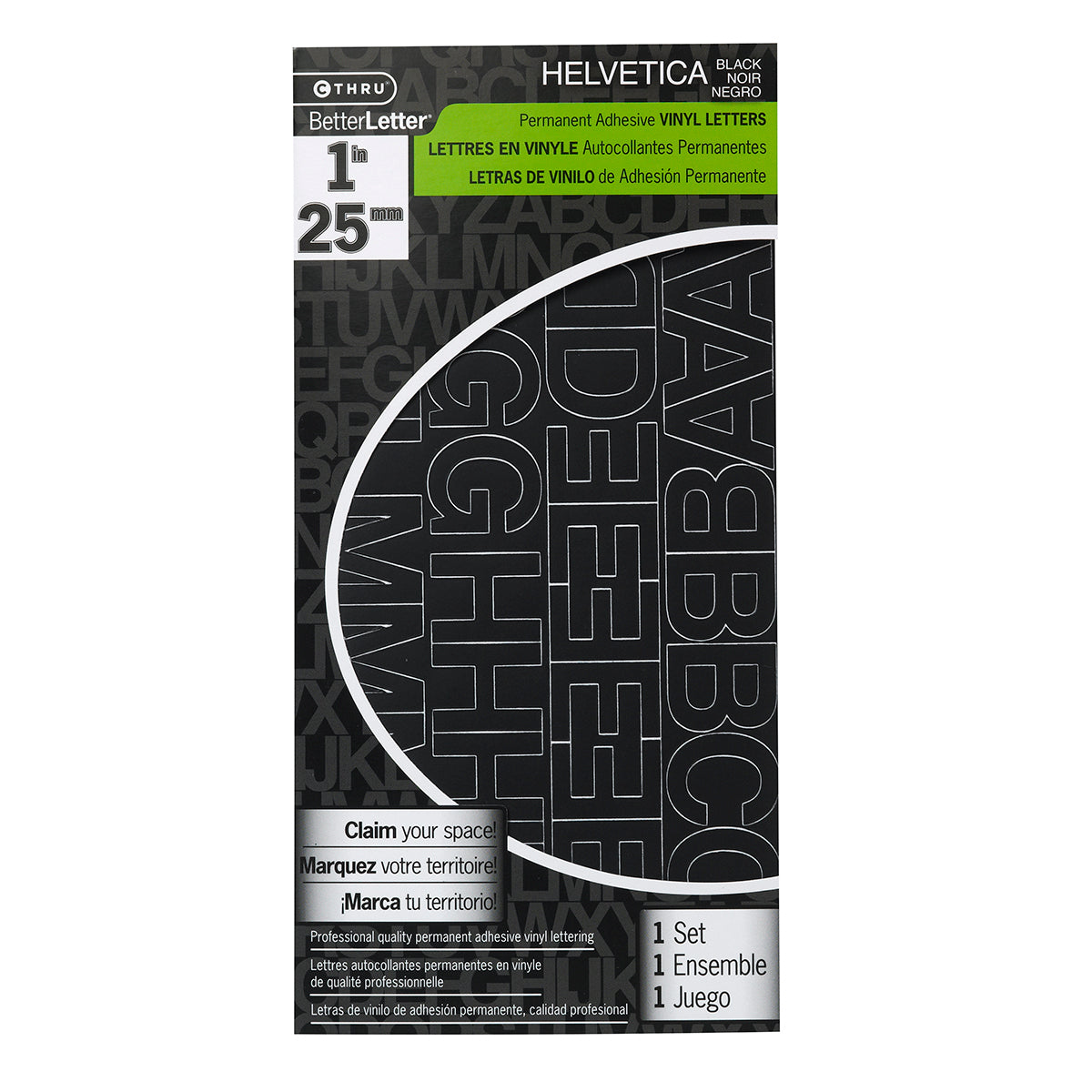 Westcott® 1" Helvetica Letters, Black