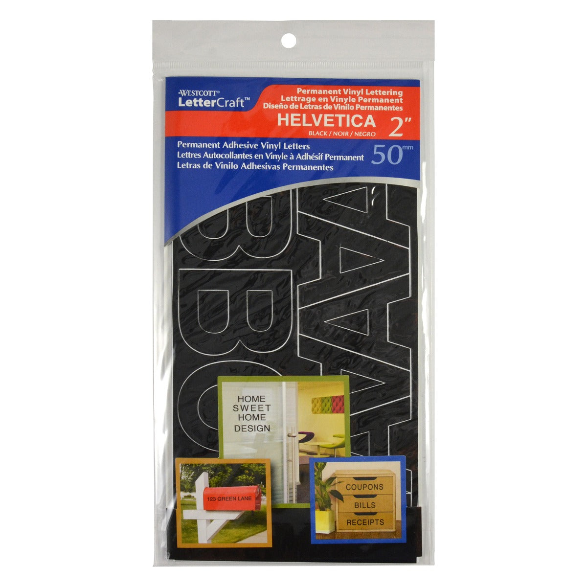 Westcott® 2" Helvetica Letters, Black