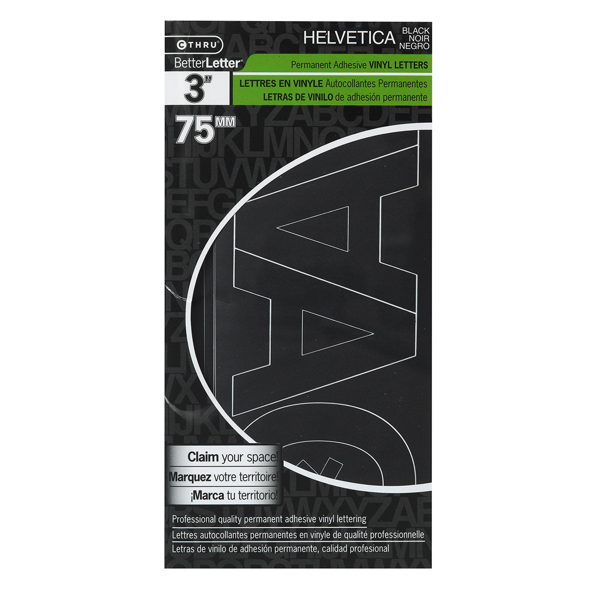 Westcott® 3" Helvetica Letters, Black