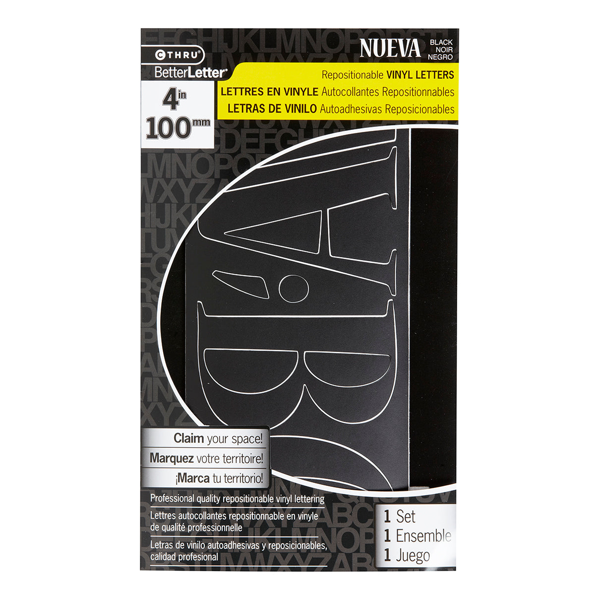 Westcott® 4" Nueva Repositionable Letters, Black