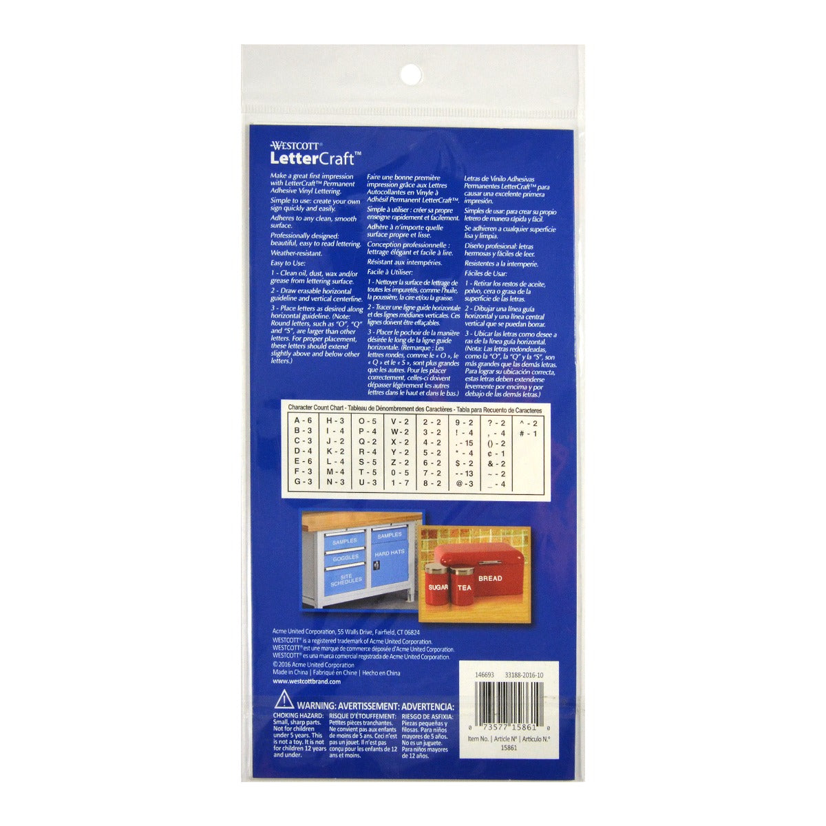 Westcott® 1" Franklin Letters, White