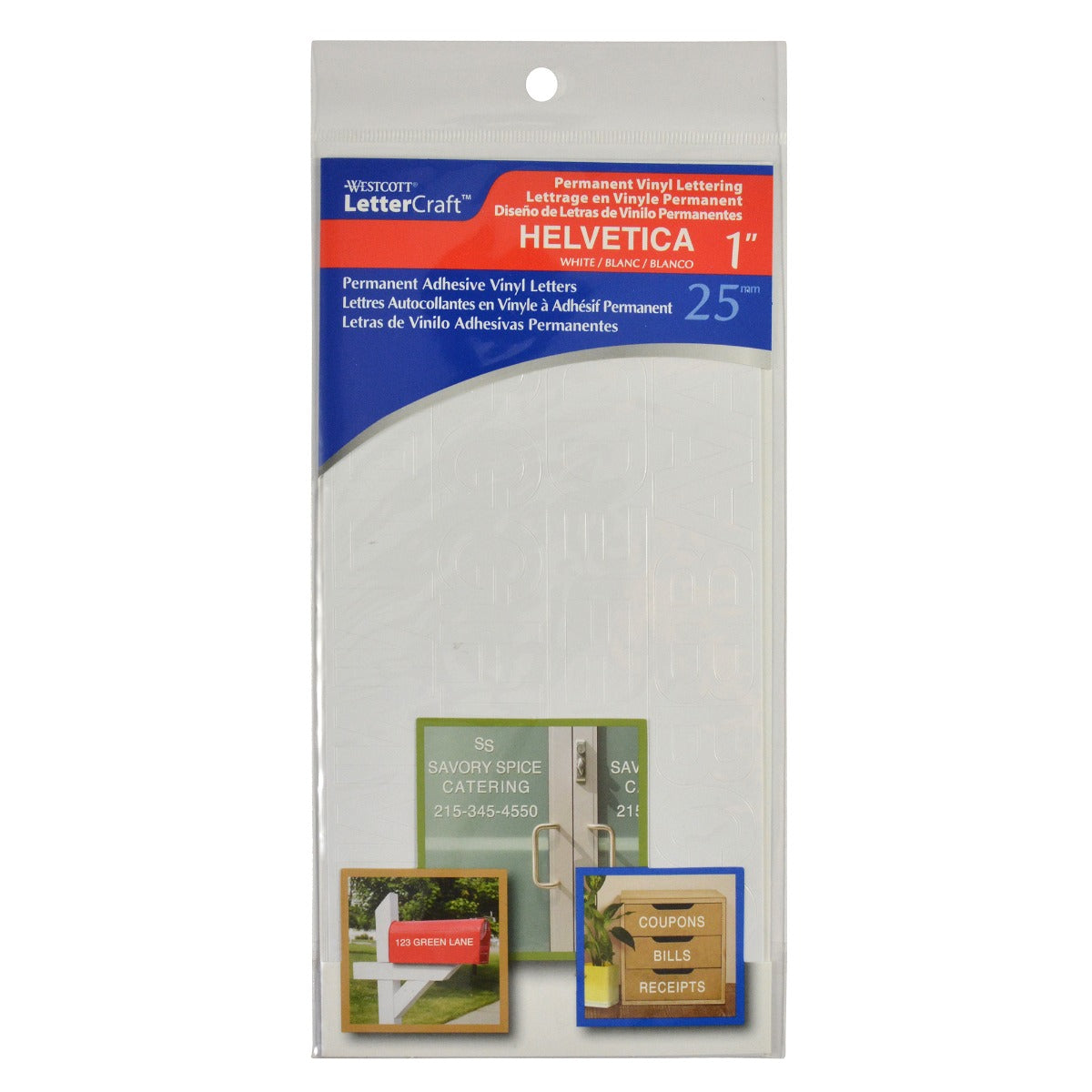 Westcott® 1" Franklin Letters, White