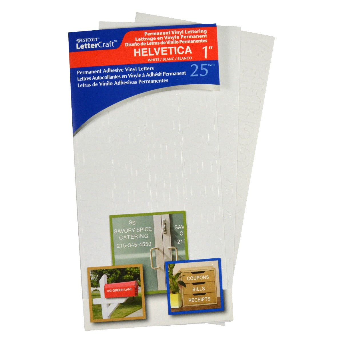 Westcott® 1" Franklin Letters, White