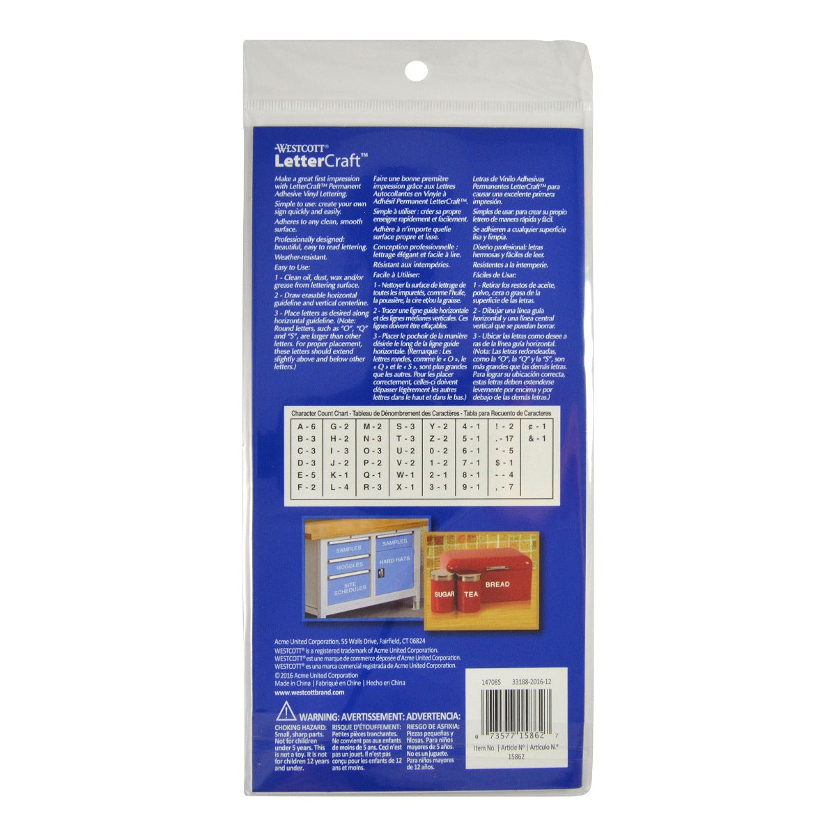 Westcott® 2" Helvetica Letters, White