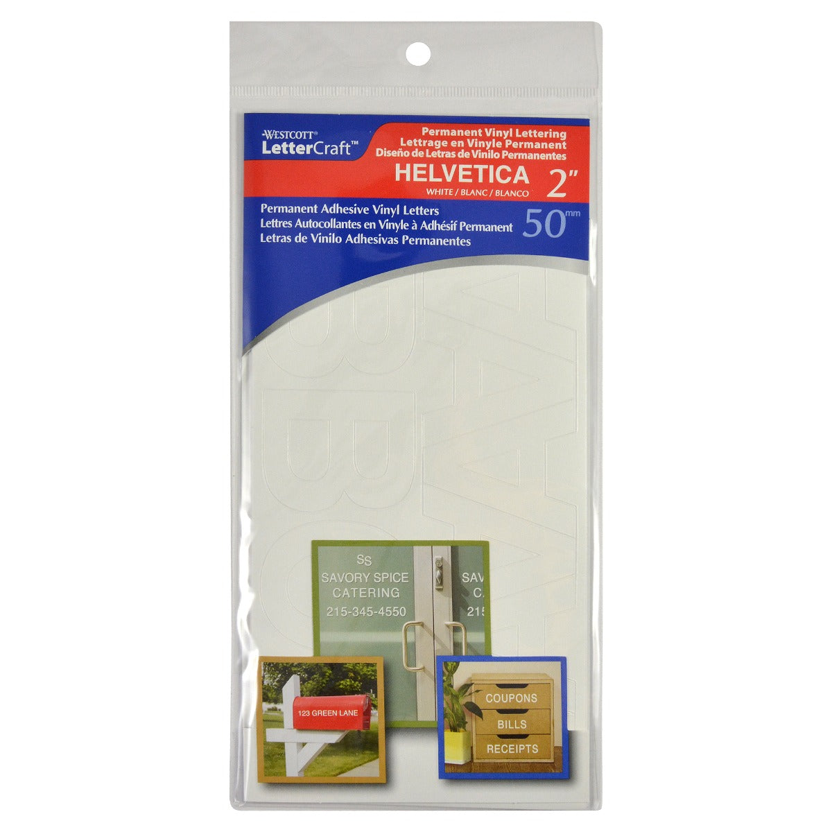Westcott® 2" Helvetica Letters, White