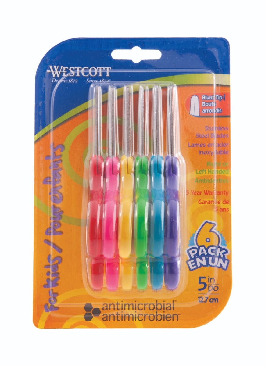 Westcott® 5" Antimicrobial Blunt Kids Scissors 6 Pack
