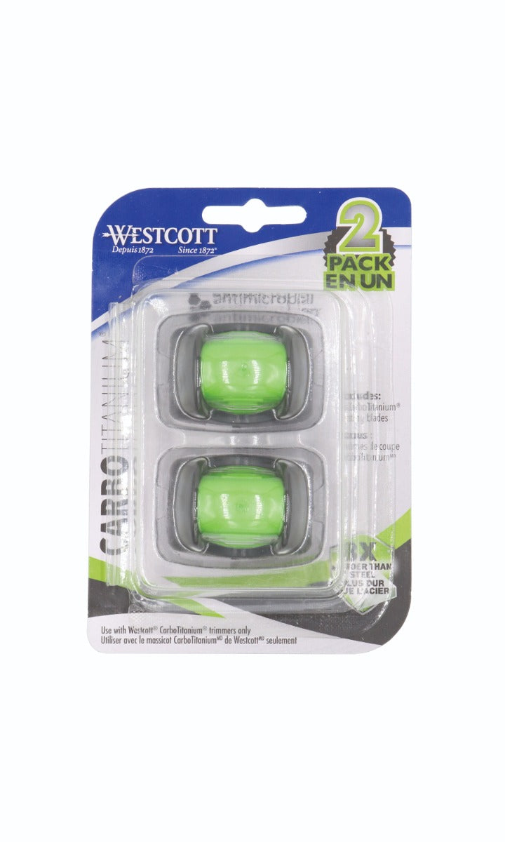 Westcott® CarboTitanium® Antimicrobial Trimmer Replacement Blades, 2/pk