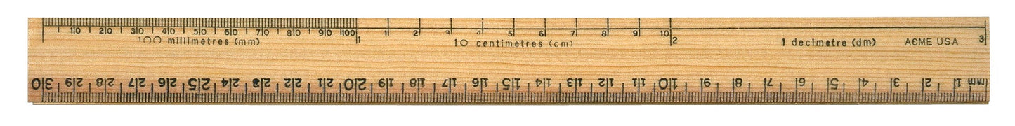 Westcott® 30cm Wooden School Ruler - Plain Edge