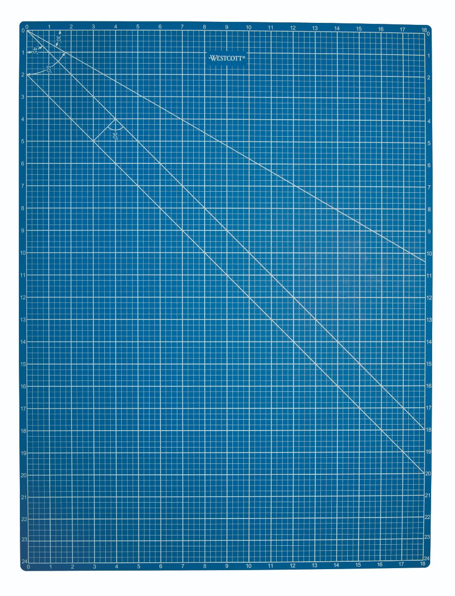 Westcott® 18"x24" Double Sided Blue Cutting Mat
