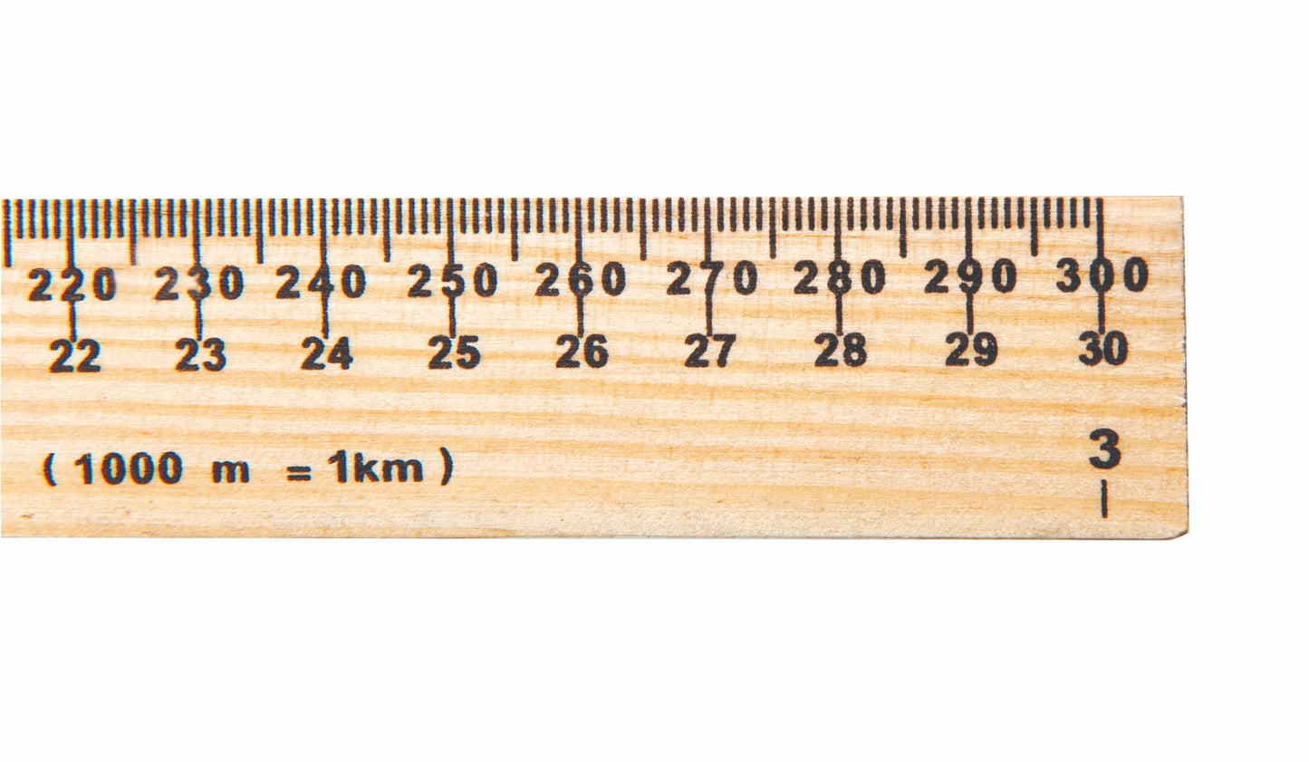 Westcott® 30cm Wooden Plain Edge Ruler - Metric Only