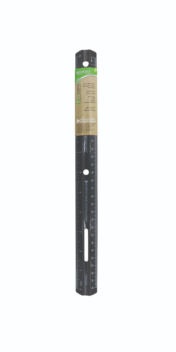Westcott® KleenEarth® 30cm/12" Antimicrobial Plastic Ruler