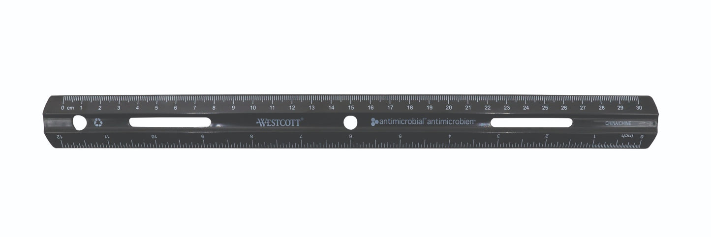 Westcott® KleenEarth® 30cm/12" Antimicrobial Plastic Ruler