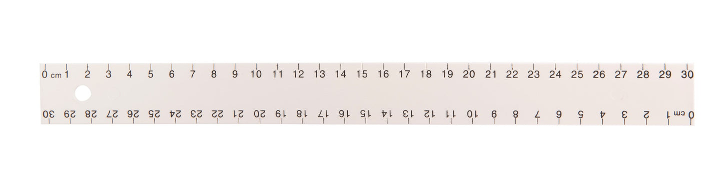 Westcott® 30cm White Plastic Ruler (41330)