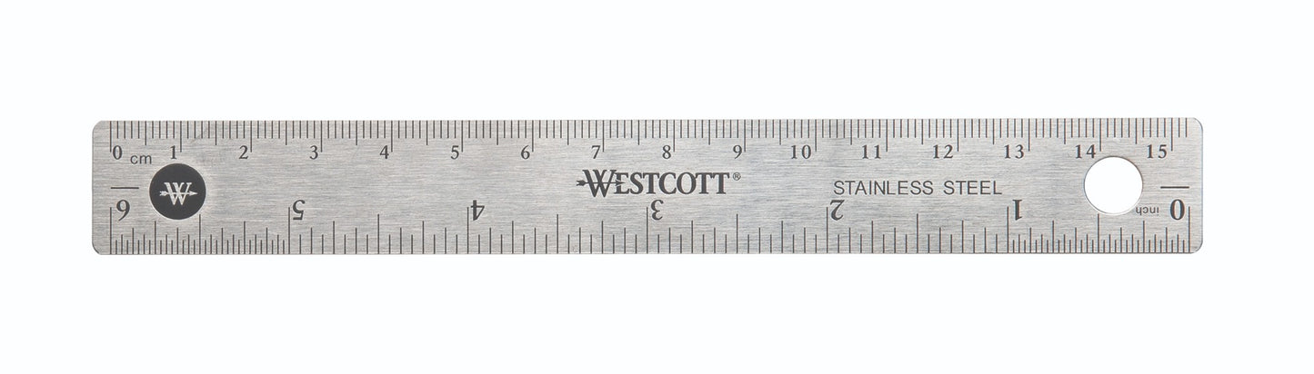 Westcott® 15cm/6" Stainless Steel Ruler