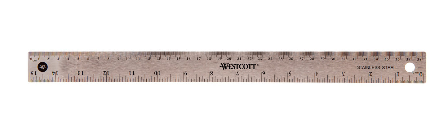 Westcott® 38cm/15" Stainless Steel Ruler