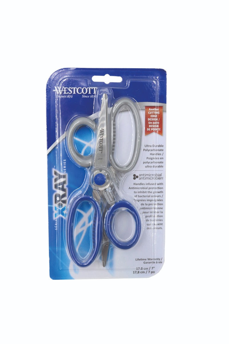 Westcott® 7" X-RAY Antimicrobial Pointed Scissors - 2/pack