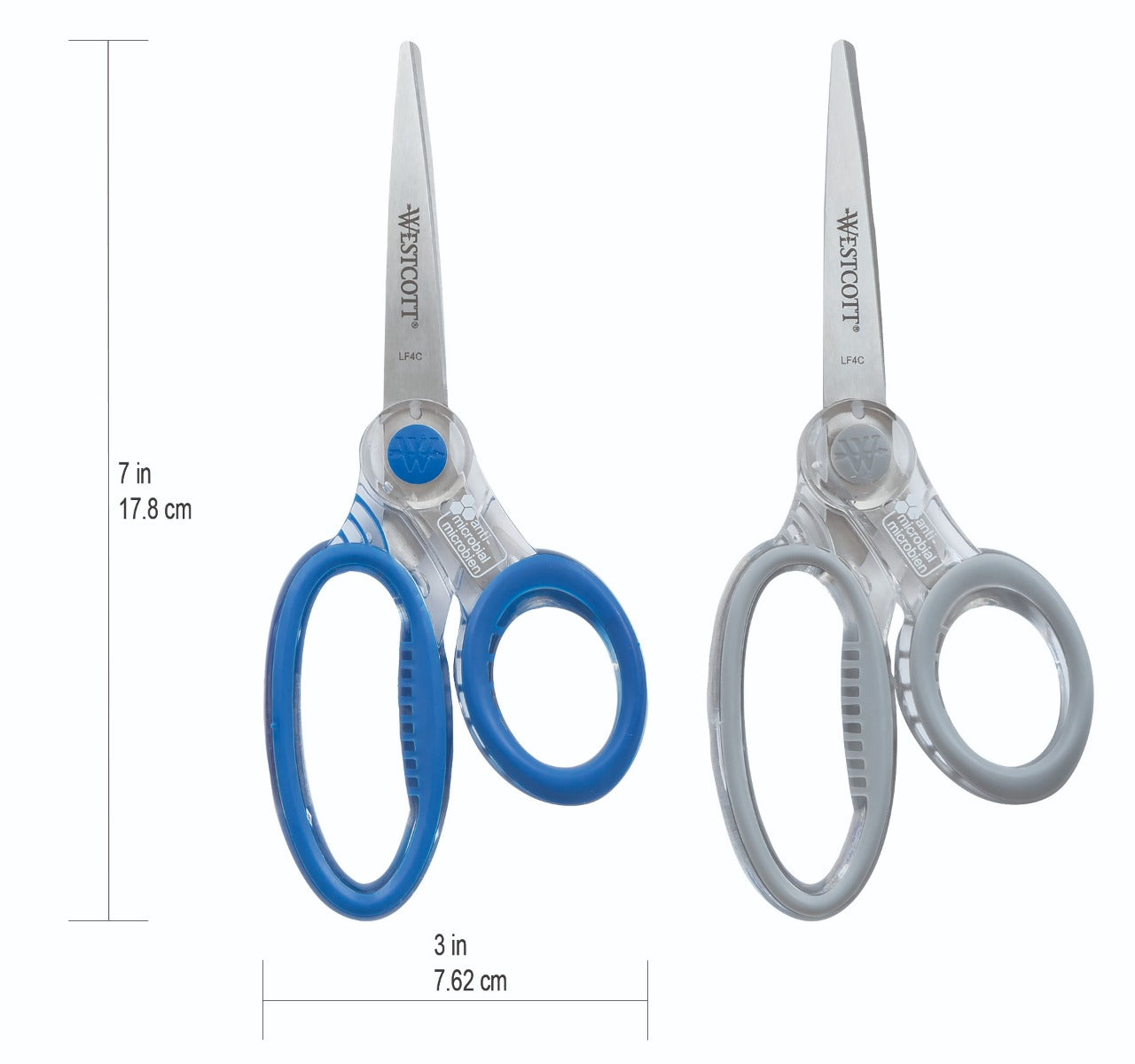 Westcott® 7" X-RAY Antimicrobial Pointed Scissors - 2/pack