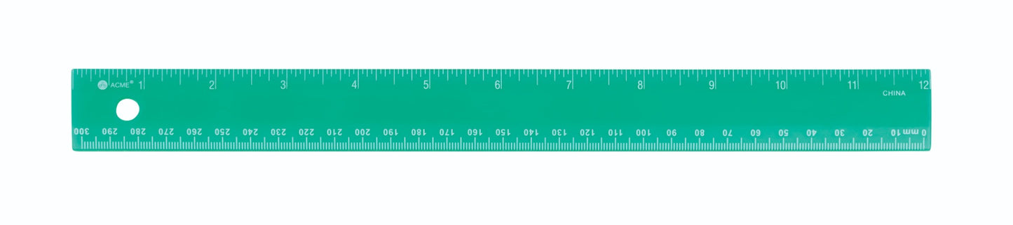 Westcott® 300mm/12" Jewel Coloured Plastic Ruler