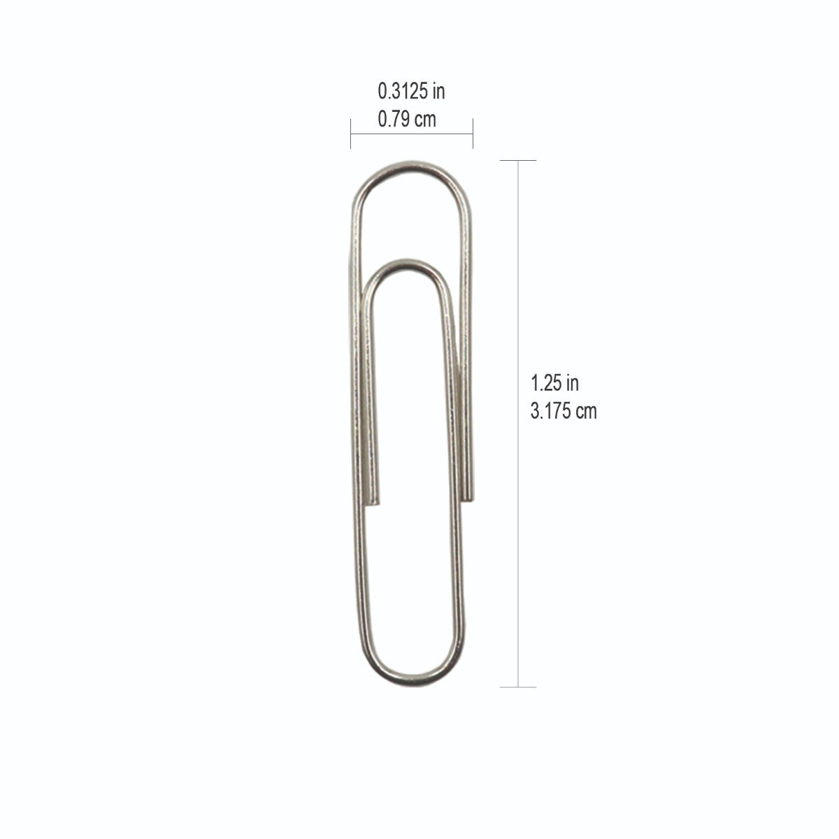 Westcott® 1-1/4" (33mm) Smooth Paper Clips, 100/box