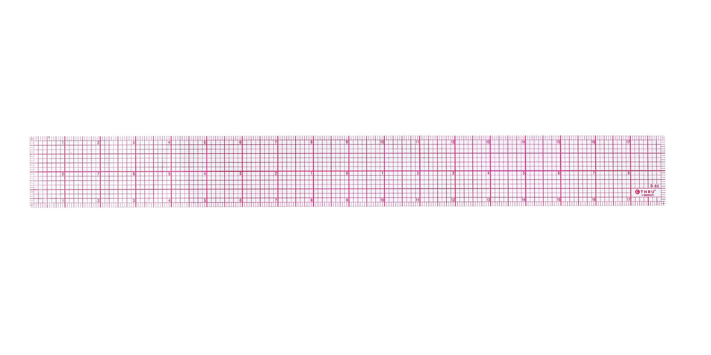 C-THRU 18" 8ths Beveled Ruler