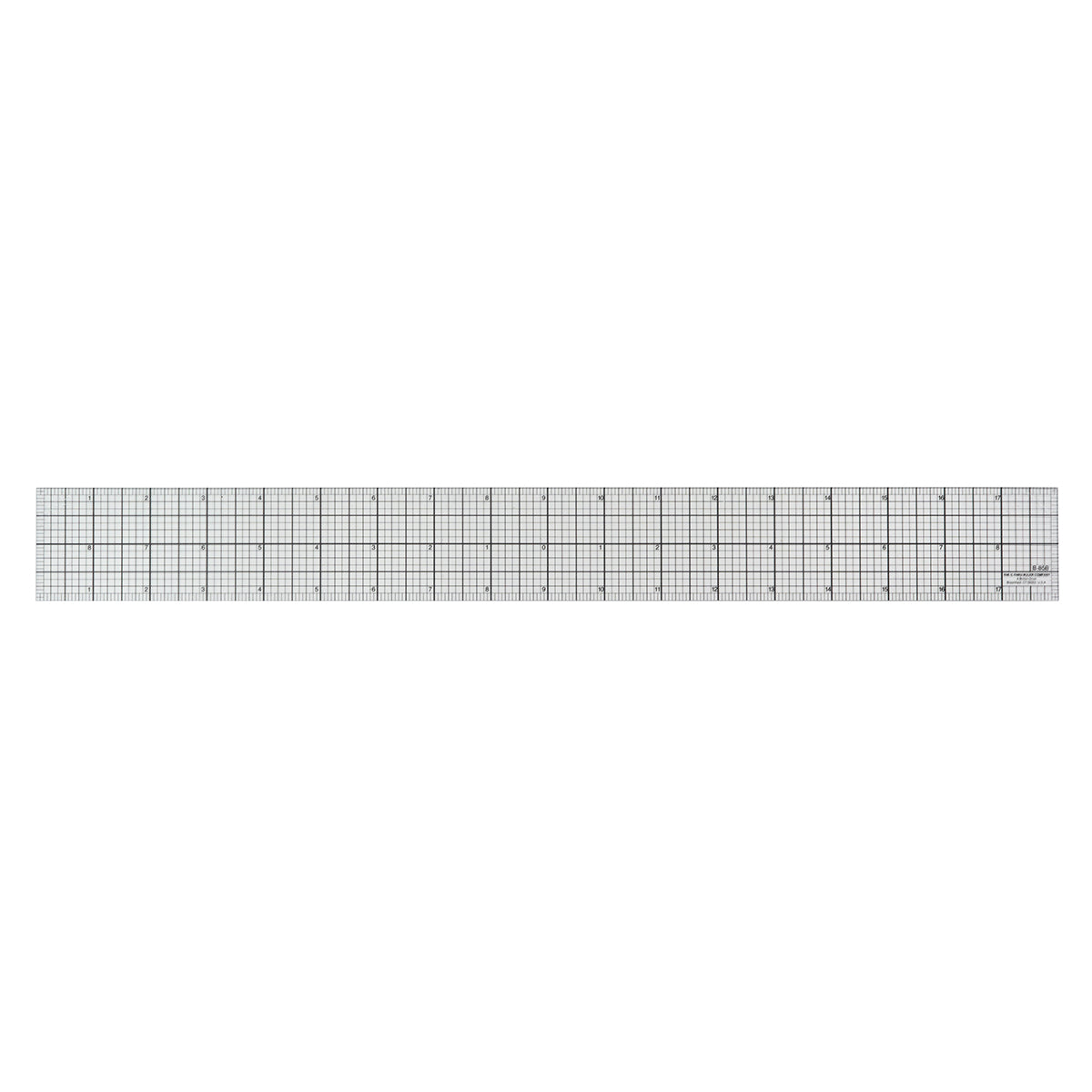 C-THRU 18" 8ths Beveled Ruler - Black Ink
