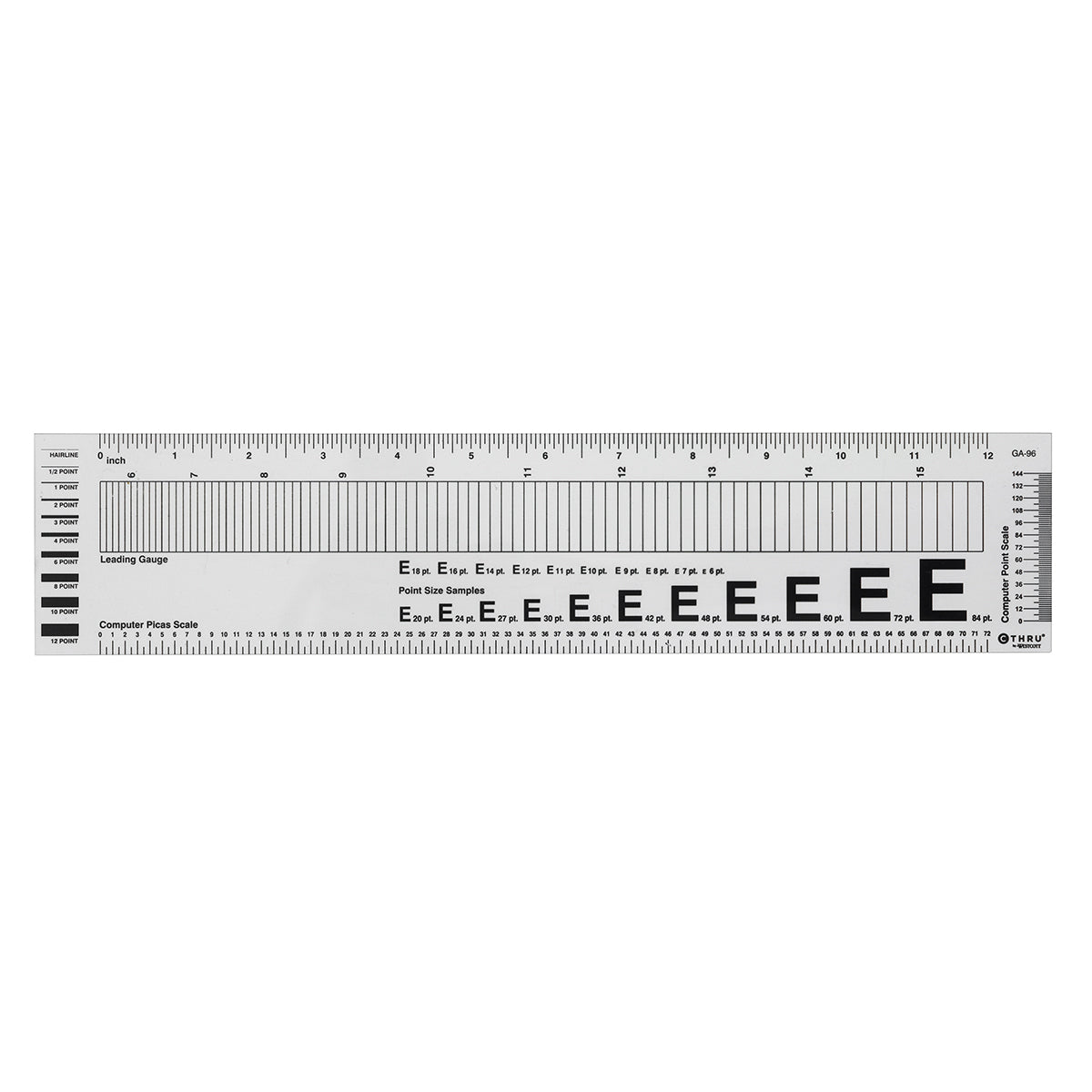 C-THRU 12" Graphic Arts Combo Ruler