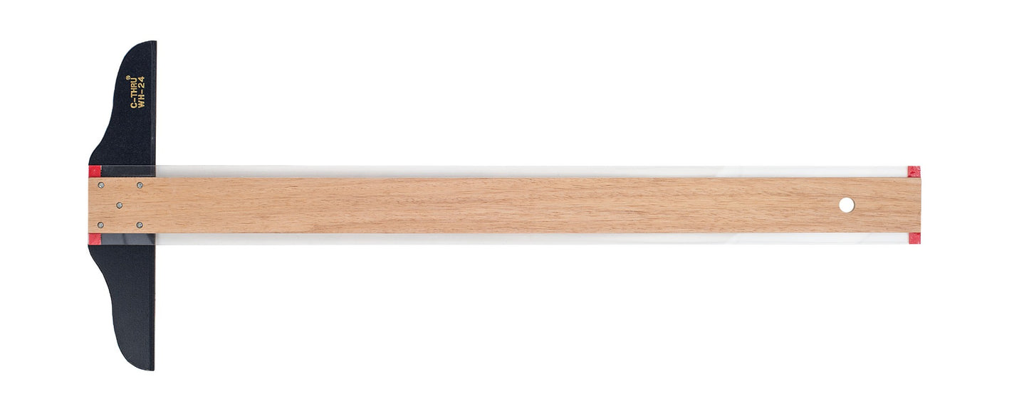 C-THRU 24" Fixed Head Wooden T-Square