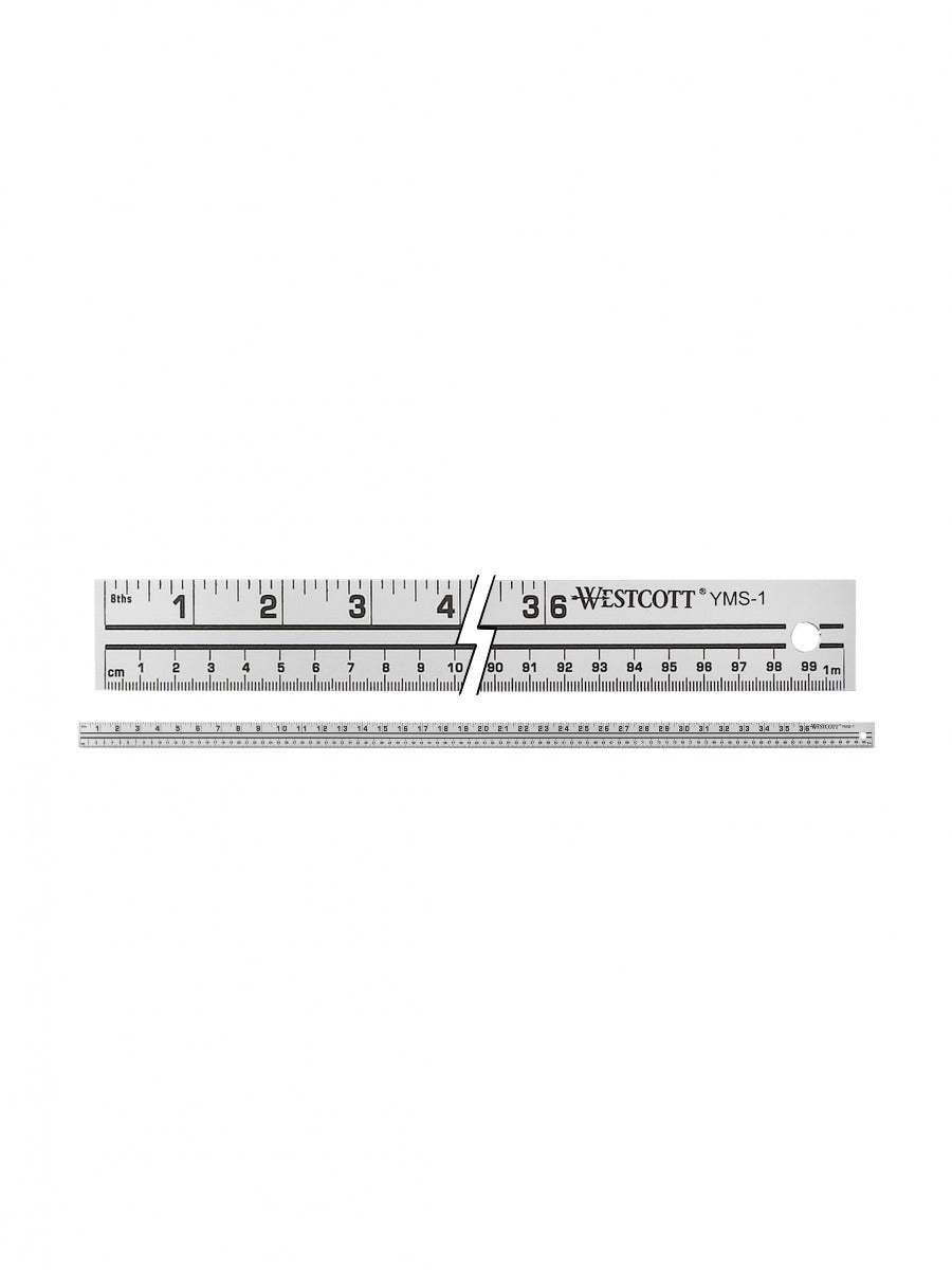Westcott® 100cm/39" Aluminum Yard/Meter Stick
