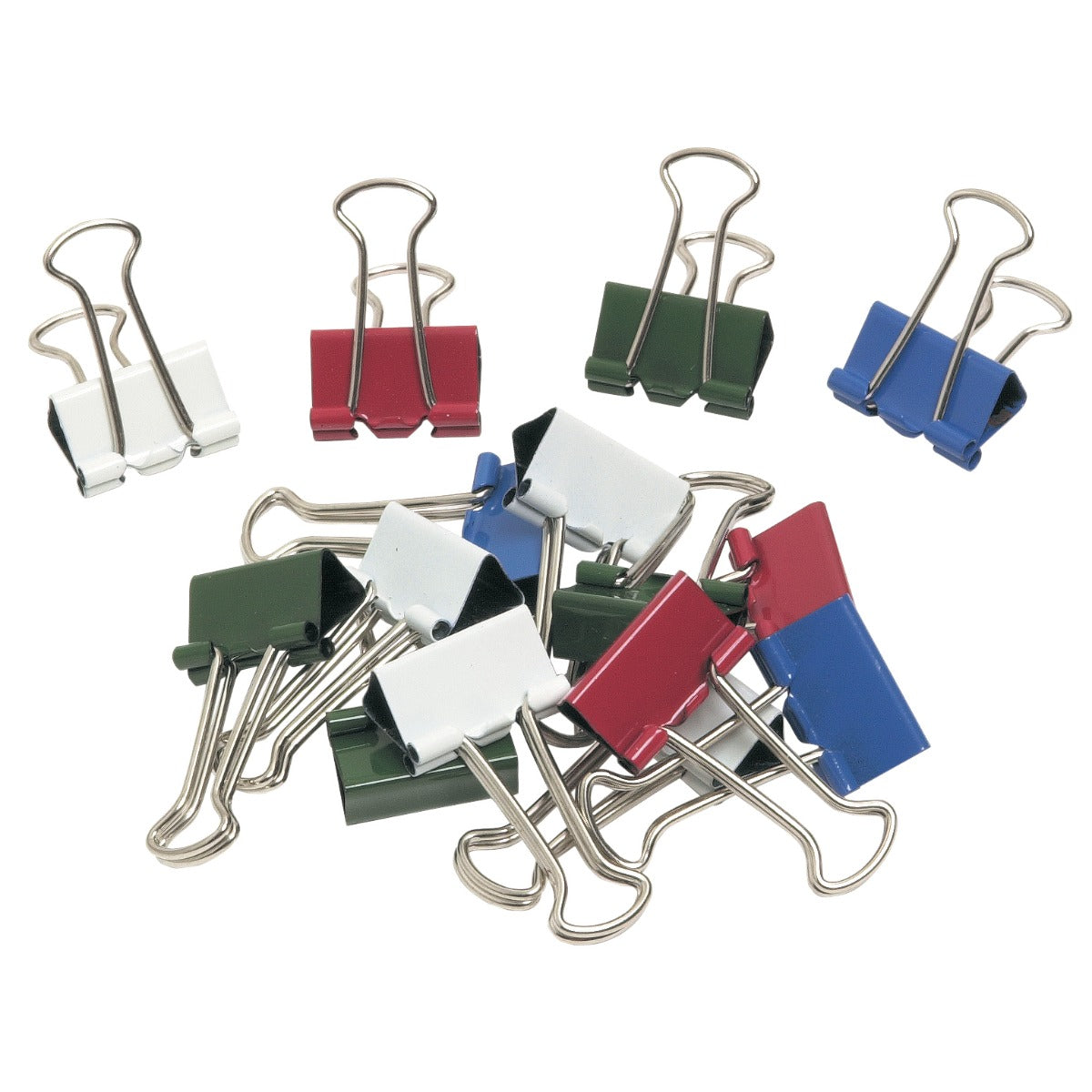 thumbnail image 2 of Westcott E-10722 00 Foldback Clips, Pack Of 24 Mix, Metal Clips 2 of 10