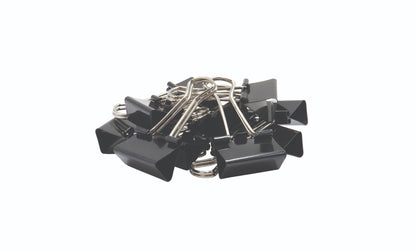 Westcott® 1" (25 mm) Black Fold Back Clips, 12/box