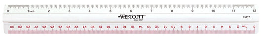 Westcott® 30cm/12" Aluminum Finger Grip Ruler