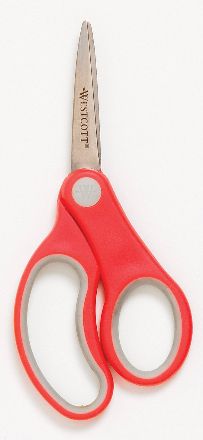 Westcott® 5" Pointed Soft Handle Kids Scissors - Red