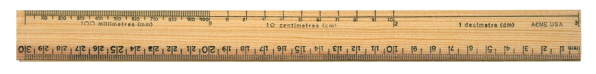 Westcott® 30cm Wooden School Ruler - Plain Edge – westcottca